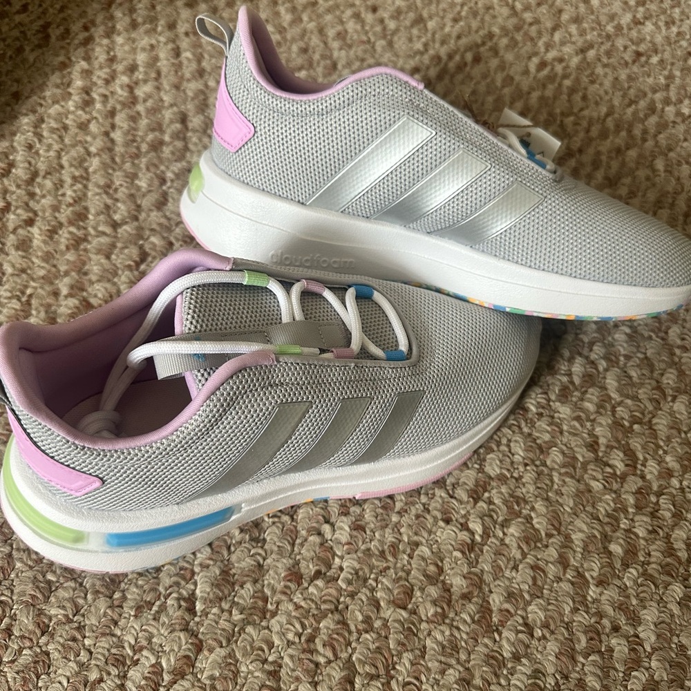 Adidas Women's Gray and Pink Athletic Shoes